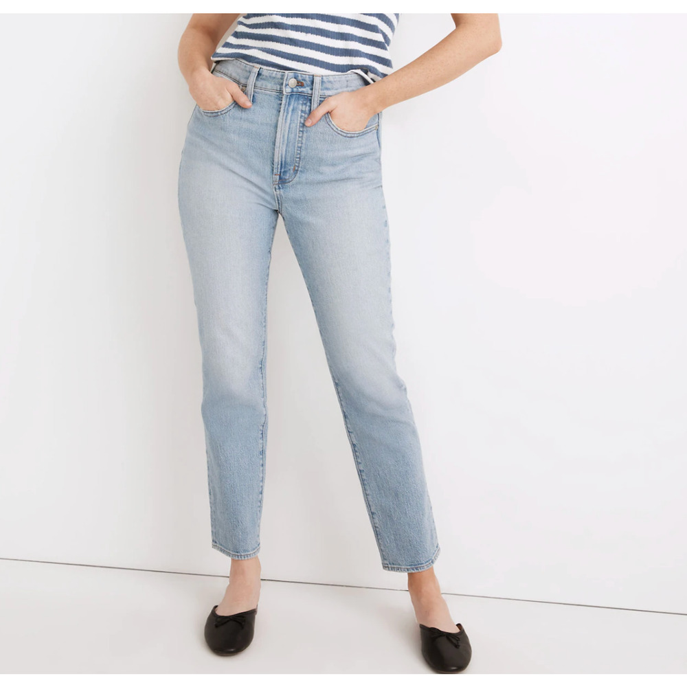 Madewell Curvy Perfect Vintage Jean 26 Blue Womens High Rise Stretch Denim mc594 - Picture 2 of 7